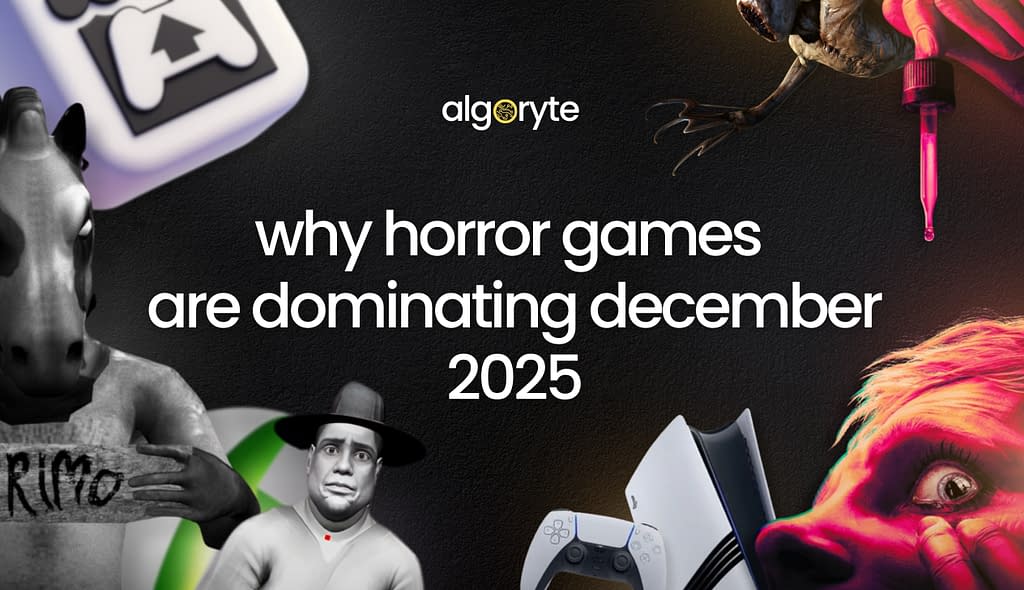 Why Horror Games Are Dominating December 2025 1 Horror game imagery with PlayStation 5 console representing December 2025 horror gaming renaissance and Blumhouse's entry