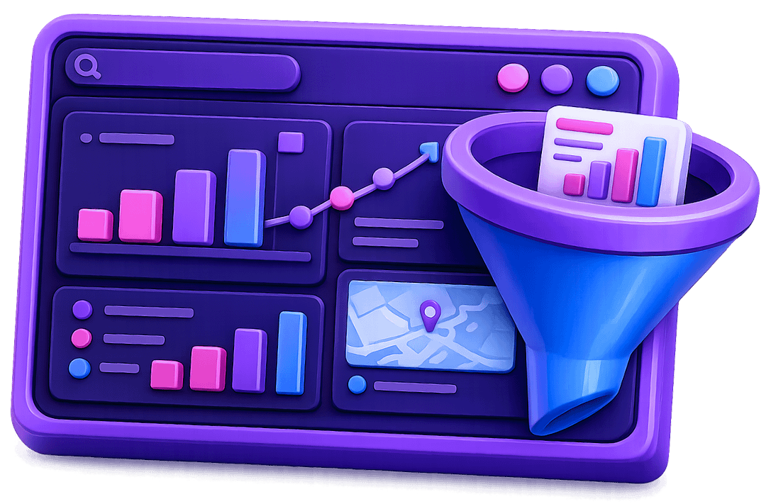 Interactive dashboard and data visualization development services
