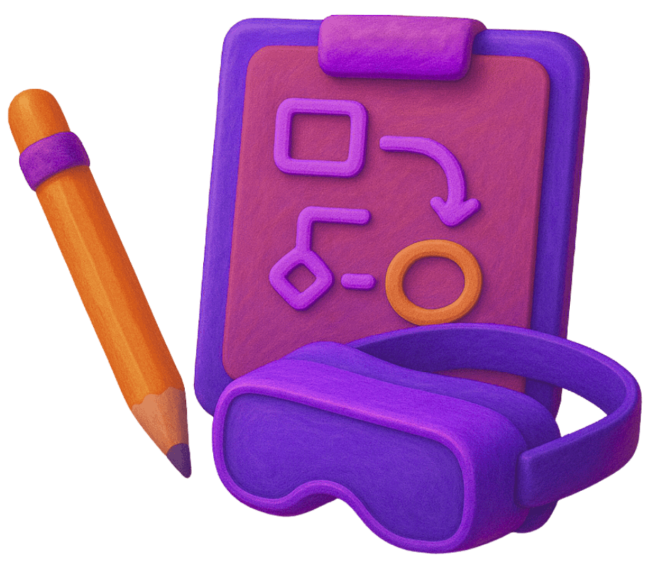 Virtual reality development planning with warning and maintenance tools
