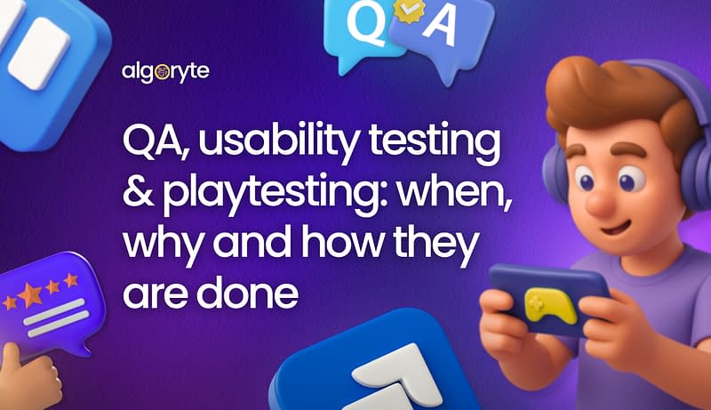 Game QA, usability testing, and playtesting