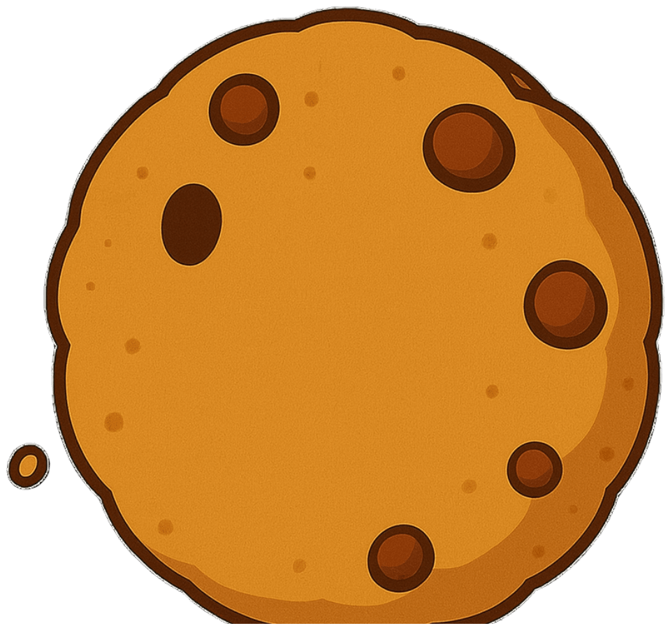 Educational Game Bad Foods Bladder Defender, an educational game showing a chocolate cookie as bad food