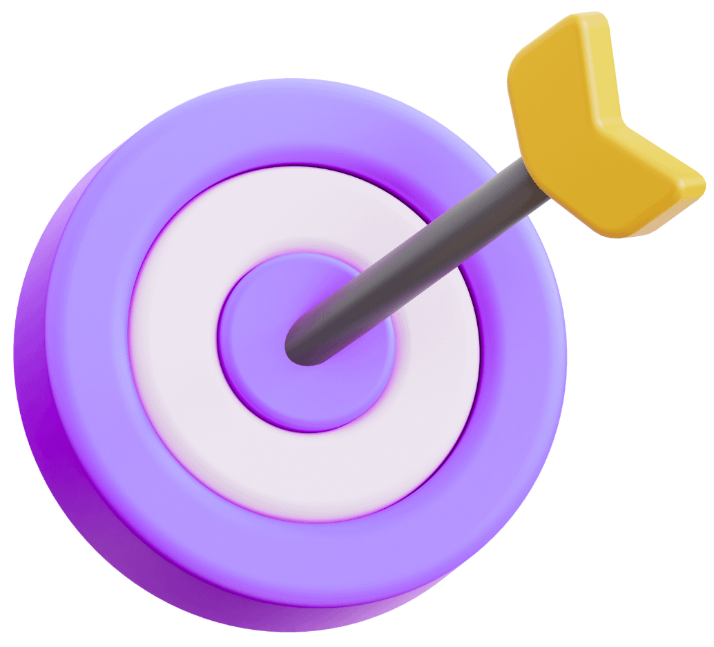 Concept art focused on refinement with an arrow hitting its target