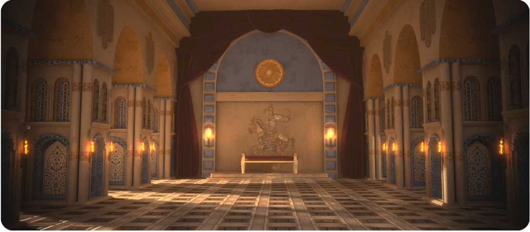 Algoryte 3d game world persian mediaval court