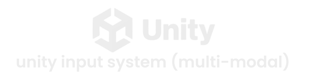 Extended Reality Services 55 Unity Input System multi-modal logo for cross-platform input handling in game development