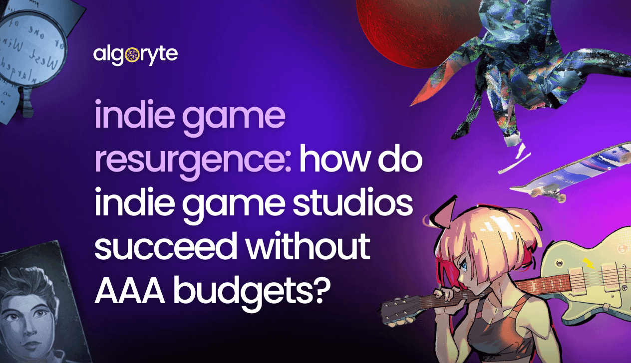 Blogs 14 Diverse indie game studios' characters including skateboarding demon and anime guitarist showing indie game creativity without AAA budgets