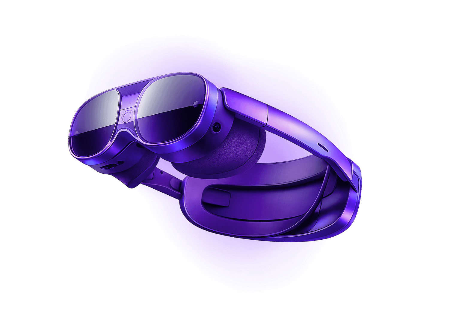 MR headset with sensors and adjustable head strap