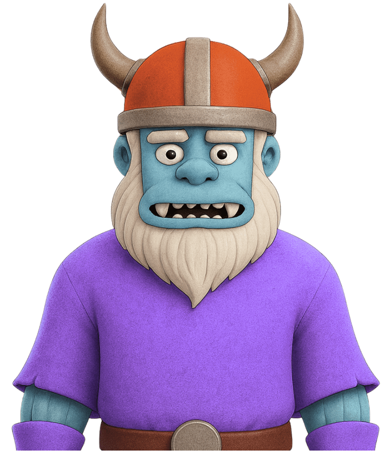 An illustrative game character featuring a yeti