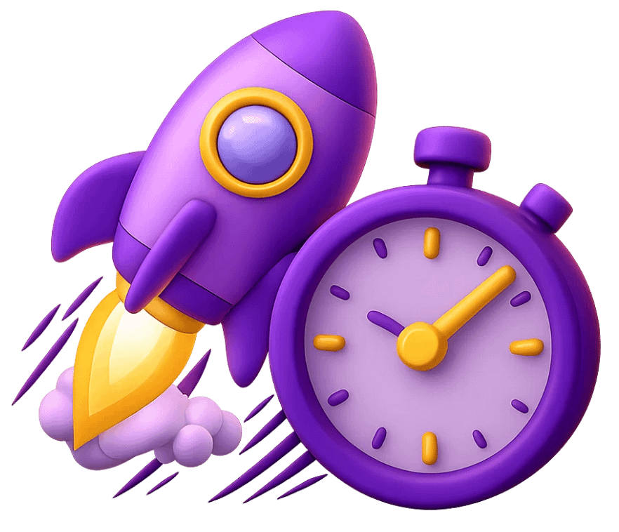 Staff augmentation model fast deployment illustrated with rocket launch and stopwatch for rapid team scaling