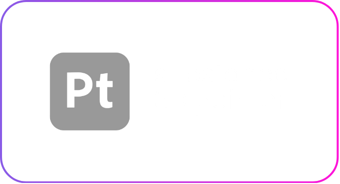 3D texturing software icon for game art services PBR material creation and texture painting