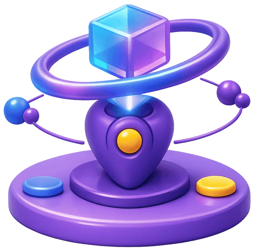MR spatial anchor system with 3D cube and orbital tracking points