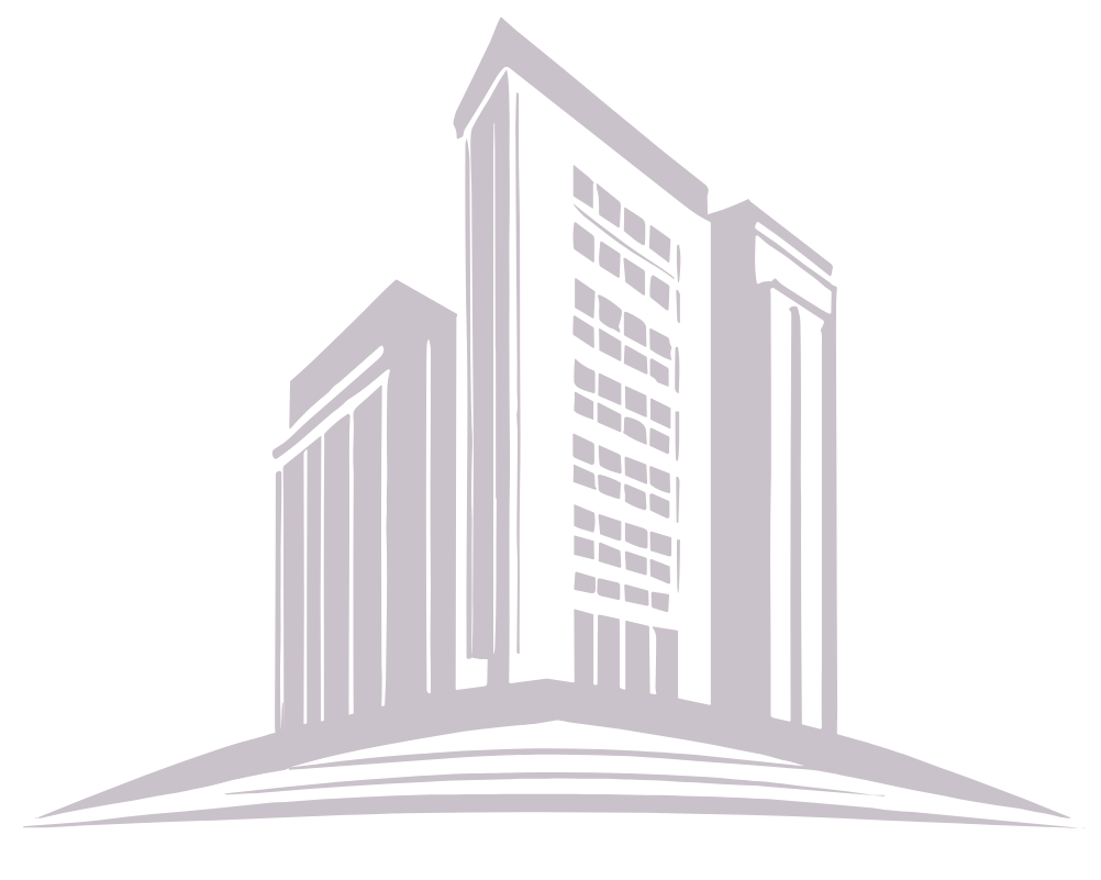 Architecture and construction industry icon with modern building structures